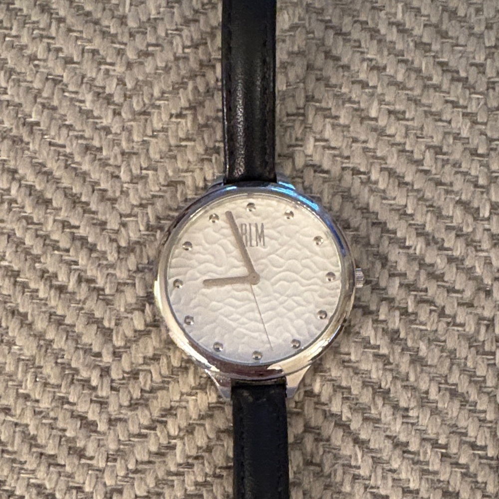 Robert Lee Morris Black and Silver Women's Watch